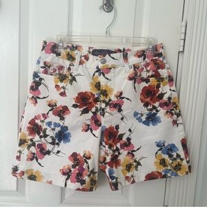Gloria Vanderbilt Women's Amanda Basic Jean Multicolor Floral Shorts | Size 8
